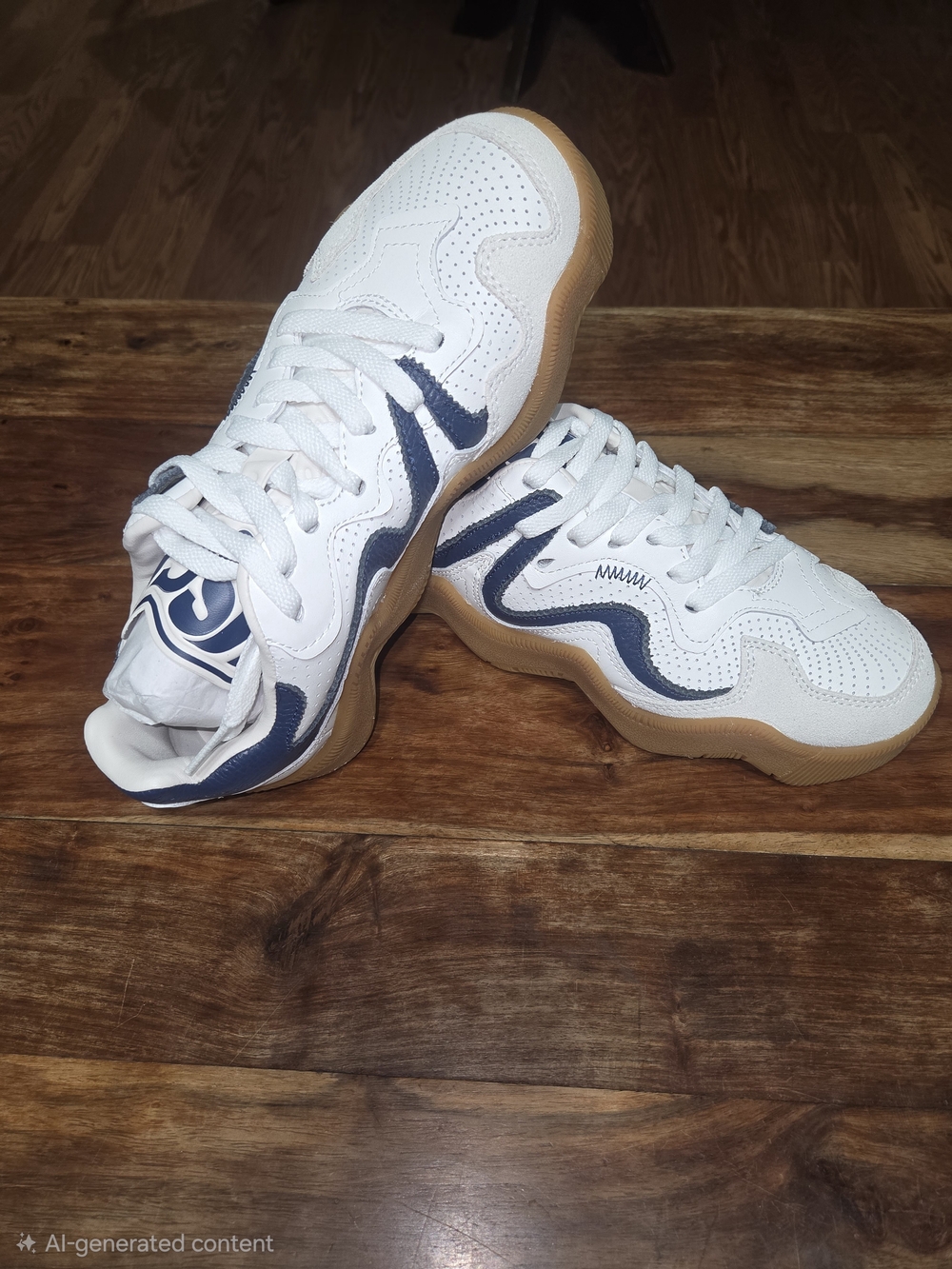 MSCHF V2 Wave - White &Navy Men's SIZE 5